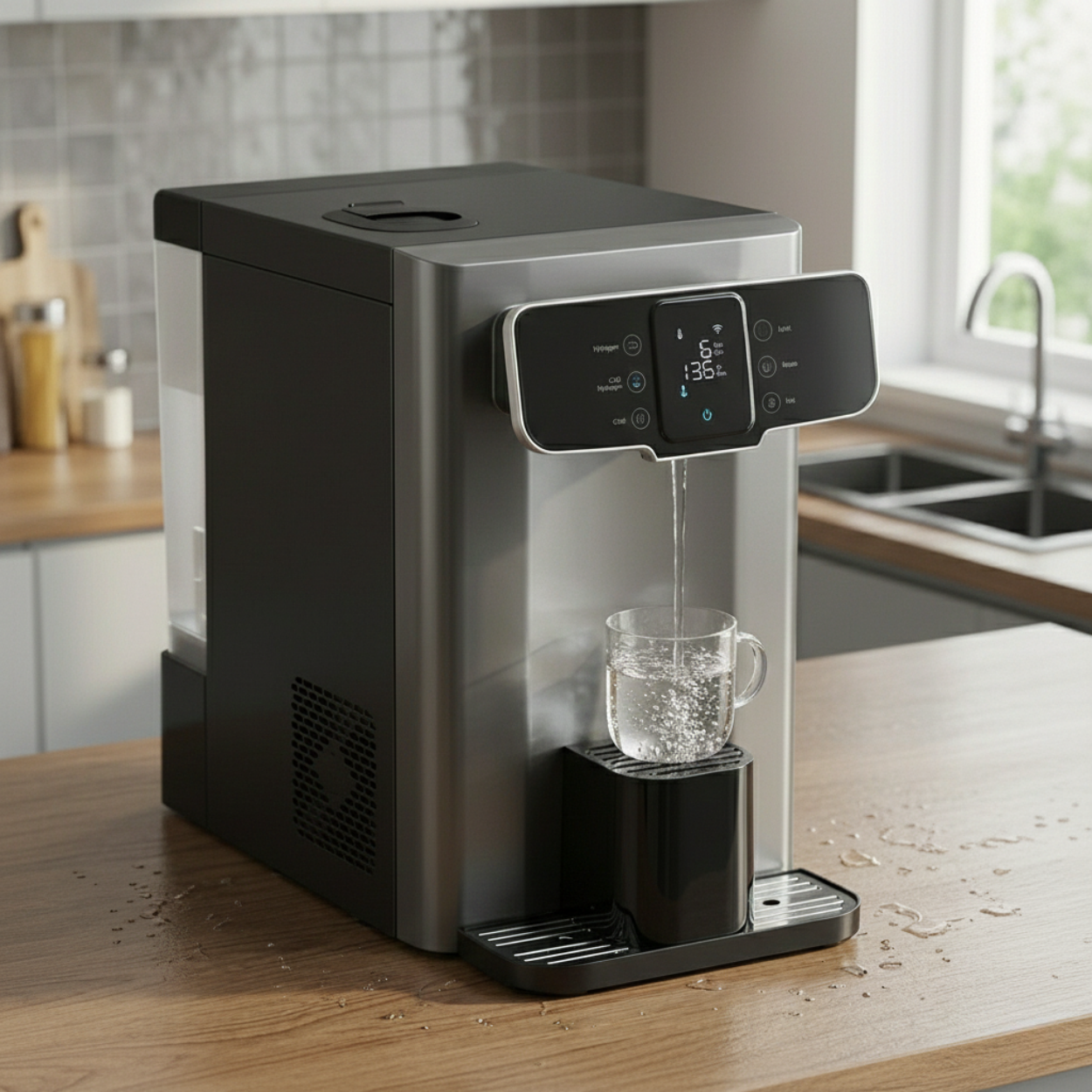 Vue en utilisation de l'Osmoseur Inversé Modèle 7 Aquaclaris